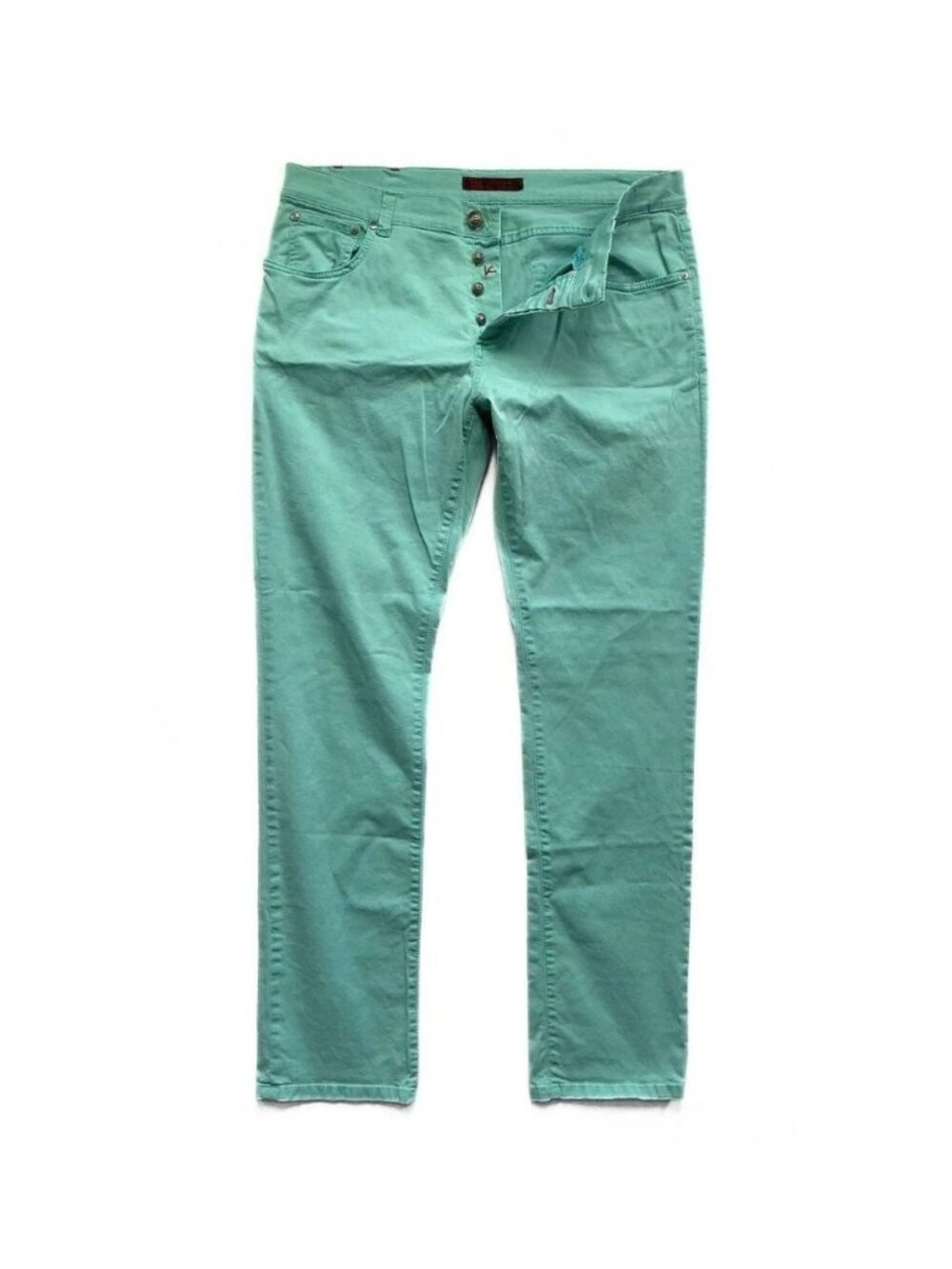 Beautiful Isaia Napoli Mens Kurabo Japanese Denim in Turqoise Italy $700 40W